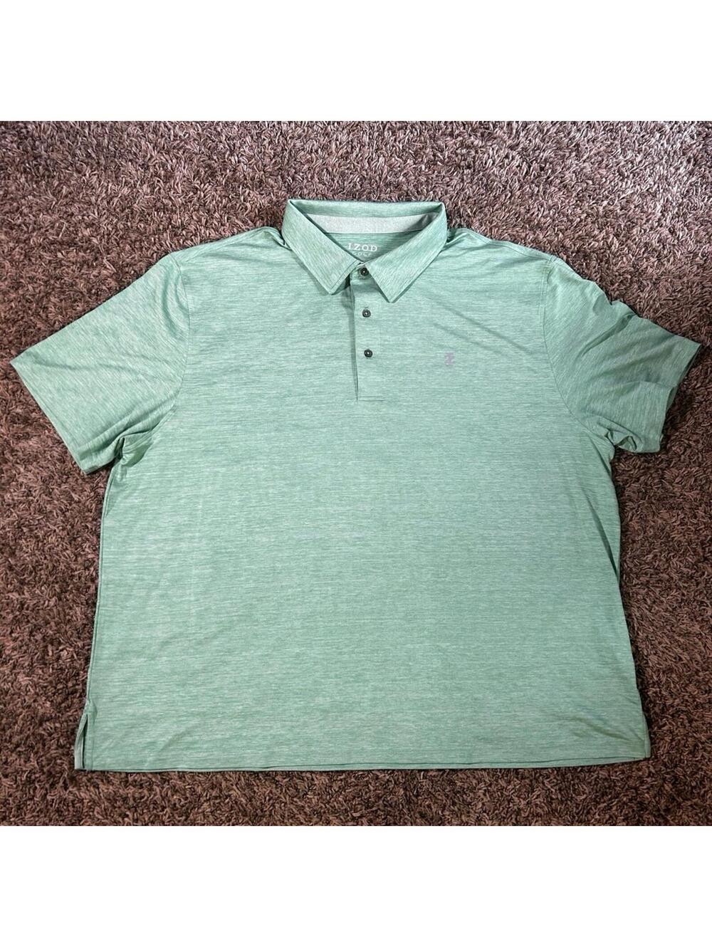 Izod Golf Polo Shirt- green Size XXXL